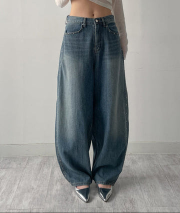 541 Rivet Balloon Wide Denim Pants